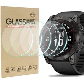5 Pack Screen Protector for Garmin Fenix 7X Pro, Ultra-Thin Tempered Glass Screen Protector Cover Compatible with Fenix 7X Pro Sapphire Solar/Solar 51mm
