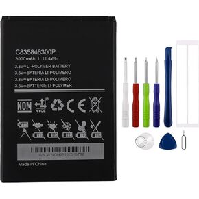 New Rechargeable Battery C835846300P [300mAh] Compatible with BLU V5 V0410UU G0090UU G0090 with Tools