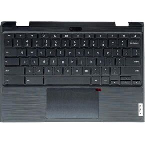 Replacement Laptop Upper Case Palmrest Keyboard with Webcam Touchpad Assembly Part for Lenovo Chromebook 300e 2nd Gen 81MB (FF26) 5CB0T79500 5CB1D01489 SN21B82736 Black