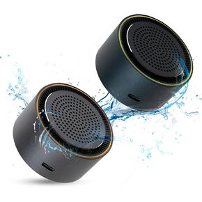 MagBeat Bluetooth Speaker with Magnetic Wireless Charger 2in1 (Midnight & Graphite), Portable Stereo Sync TWS, Booming Bass, 10-Hour Playtime, IPX7 Waterproof, Aluminum Unibody Design for Anywhere Use