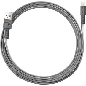 Ventev Cargesync Apple Lightning Cable | الشحن السريع ، الحبل المقاوم للتشابك ، معتمد من MFI ، مساكن الألومنيوم المصقولة ، متانة بدون فتر ، مصممة للحالات | 6 قدم رمادية