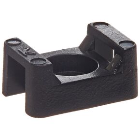NSI SM-1-B Saddle Mount for Cable Tie, 0.28" Slot Width, 0.12 Screw Size, 0.39" Width, 0.28" Height, 0.59" Length, Black