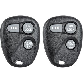 Key Fob Replacement for 1996-2002 Chevy Suburban Tahoe Lumina Camaro Monte Carlo/GMC Yukon Safari/Buick Cadillac Oldsmobile Pontiac Car Keyless Entry Remote, AB01502T ABO1502T, 3 Btn, 2Pcs