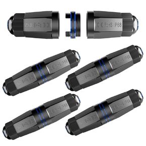 VCELINK IP68 Blank Waterproof RJ45 Coupler Box Interchangeable, Outdoor Keystone Module Cover, Compatible with RJ45/HDMI/Speaker/Coaxial/RCA Keystone, 5 Pack