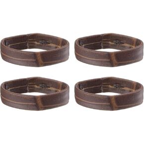 6Pcs 20mm Dark Brown Watch Band Loop Leather Watch Band Holder Loop, Replacement Watch Band Keeper Wristwatch Strap Fastener Rings Retaining Accessories Compatible with Quartz Watches, Smart Watches