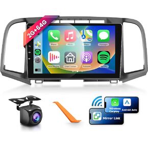 8 CORE 4G+64G Car Radio Stereo for Toyota Venza 2008-2016 with Wireless CarPlay Android Auto, 9 Inch 1280 * 720P IPS Touch Screen Android 13 GPS WiFi Bluetooth 32-Band DSP SWC HD Camera