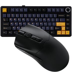 Epomaker X Aula F75 Gasket Mechanical Keyboard+انقر فوق ألعاب الماوس اللاسلكي 2.4 جيجا هرتز/بلوتوث/Type-C
