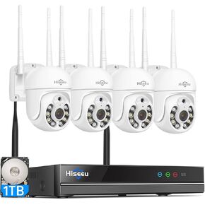 نظام كاميرا الأمان اللاسلكي HISEEU 3MP WIFI-PRO 10CH Cameras Outsoo System ، نظام كاميرات PTZ