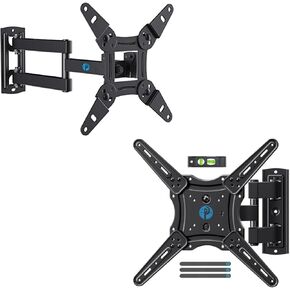 Pipishell Full Motion TV Monitor Wall Mount Bracket for Most 13-42 Inch TVs & Monitors PISF1 & Full Motion Articulating TV Wall Mount for 26-60 inch Flat or Curved TVs up to 77 lbs - PIMF7