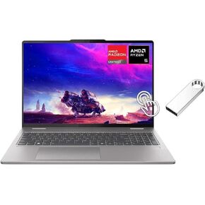 Lenovo Yoga 7 2-in-1 16" WUXGA Touch Laptop | Ryzen 5 8640HS(Beat i5-1355U)|AMD Radeon Graphics| Backlit |Fingerprint | 8GB RAM DDR5 | 1024GB SSD | Windows 11 Pro | Bundle with 64GB USB Flash Drive