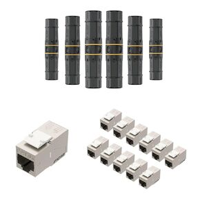 FGB 10GBPS مقاوم للماء RJ45 CAT7 6 حزمة و 10 جيجابت في الثانية CAT6A مقبس KEYSTOSTER محمي 12 حزمة