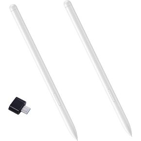 2 Pack Galaxy Tab S9 FE S Pen WithoutBluetooth for Samsung Galaxy Tab S9 FE Stylus Pen Replacement for Galaxy Tab S9 FE S Pen 4,096 Pressure Levels (Gray) Type-C Convertor