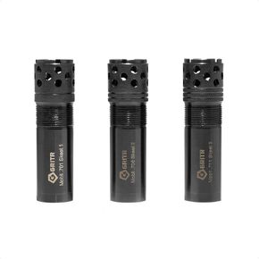 GRITR Shotgun Choke Tube 3 Pack Set | Hunting Sporting Steel Extended Choke Tubes Compatible with 12 Gauge Beretta/Benelli Mobil - Zipper Case & Choke Wrench Included