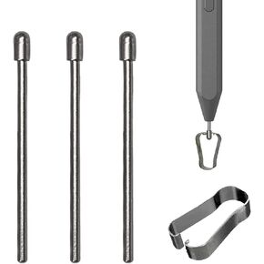 3 Pack Metal Nibs Replacement for Kindle Scribe Pen Tips Compatible with Kindle Scribe,Replacement Metal Tips for Kindle Scribe Stylus Pen with 4096 Pressure Sensitivity + Removal Tweezers