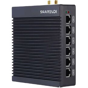 Micro Firewall Appliance, Fanless Mini PC Intel N3700 4Cores/4Threads, 6X Intel 2.5 GbE i226-V LAN,AES-NI,DDR3 8GB SSD 128GB Router Network Security USB3.0/VGA/HD/Wi-Fi (8G 128G/6LAN)