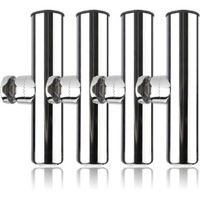 Geeyae 4 PCS حاملي قضبان الصيد القارب غير القابل للصدأ للقضبان 1-1/4 "إلى 2" ، حامل قضيب الصيد القابل للتعديل من الفولاذ المقاوم للصدأ
