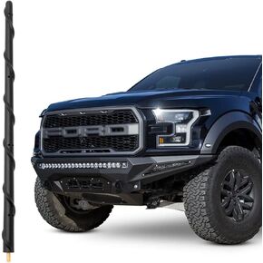 KSaAuto 13 Inch Short Antenna for Ford F150 (2009-2025), F250/F350 (2017-2025), Bronco (2021-2025) - Black - 1 Channel - Radio - Vehicle Antenna