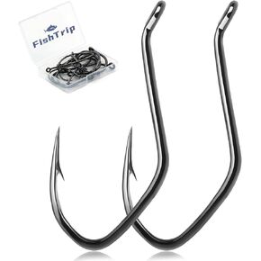 Catfish Hooks Big River Hooks, 25/50pcs Live Cut Bait Fishing Hook for Catfishing Flathead Saltwater Freshwater