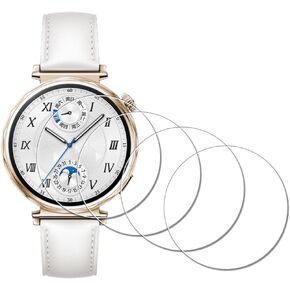 [4Pcs Screen Protector for HUAWEI Watch GT 5 GT5 41mm/GT 4 GT4 41mm,Tempered Glass,9H Hardness,Anti-Scratch,Anti-Bubble,Easy Installation
