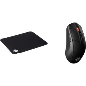 SteelSeries QcK Gaming Surface - Medium Cloth Mouse Pad of All Time - Optimized for G with Rival 3 Wireless Gaming Mouse