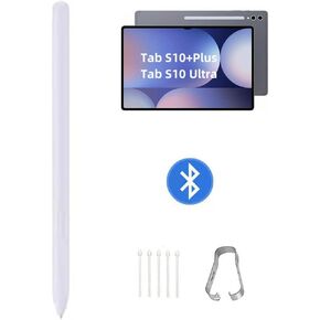 Tab S10 Plus S Pen (WithBluetooth),Tab S10 Ultra S Pen 4096 Levels of Pressure Compatible with Samsung Galaxy Tab S10+ Plus/Tab S10 Ultra Stylus Pen All Versions (Platinum Silver)