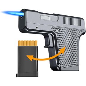 Torch Lighter, Cool Lighter, Unique Lighters, Novelty Lighter Refillable Butane, Blue Flame Lighters BBQ Party Candle Camping Unique Gifts for Men (No Gas)
