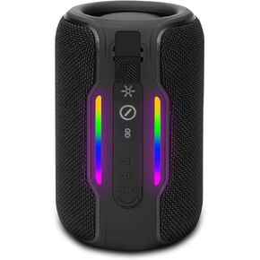 AT&T Essentials Waterproof Bluetooth Speaker Portable Wireless Black Uses for Home, Kitchen, Outdoor