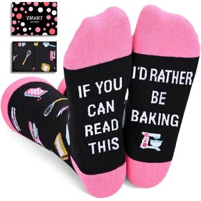 Zmart Baking Socks For Women Baker Socks Chef Socks Chef Socks Lets Get Baked Socks, Baking Gifts Gifts For Baker Cooking Gifts Chef Gifts Pastry Gifts