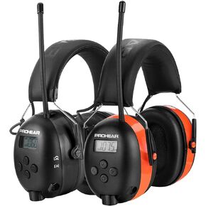 PROHEAR 027 AM FM Radio Headphones with Digital Display&033 Bluetooth 5.3 Hearing Protection Headphones with FM AM Radio
