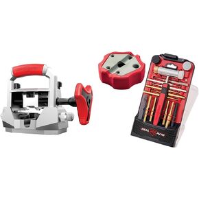 Real Avid Master Sight Pusher |Front and Rear Sight Pusher Tool for Handguns with Dovetail Sights |Sight Pusher Tool for Glock Sights,1911 Sights, M&P, SIG and more | Glock Sight Pusher Tool, grey/red