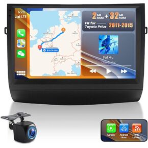 Android 13 Car Stereo متوافق مع Toyota Prius 2003-2009 ترقية الراديو 9 بوصة الشاشة التي تعمل باللمس المزدوج DIN Car Stereo مع Carplay Wirroid Auto AHD Camera ، 2+32G