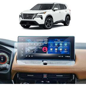 2PCS Anti-Glare Screen Protector for 2024 2025 Nissan Rogue (SL/Platinum) Accessories Navigation Touchscreen Protector Film Accessories HD Clear 12.3''