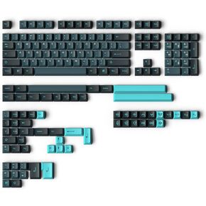 Kono KDS Solarized Dark Keycap Set - Base Kit, Artisan, Coding, Blue, Black, PBT Keycaps
