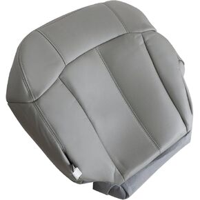 FZJDSD Gray Driver Side Bottom Microfiber Leather Seat Cover Compatible with Chevy Silverado Suburban Tahoe GMC Sierra Yukon 1999 2000 2001 2002