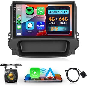 4G+64G Car Radio for Chevrolet Chevy Malibu 2009-2014, Rimoody Android 13 Car Stereo Wireless Carplay Andorid auto Mirror Link GPS Navigation WiFi 9'' HD Touchscreen Bluetooth FM/RDS EQ-32 SWC Camera