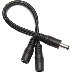 OMNIHIL DC Barrel Plug Splitter 2.1mm x 5.5mm, 1 Male Plug to 2 Female Jack