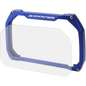 MFGZD Motorcycle Dashboard Screen Protector With Protective Frame Compatible with BMW S1000RR S1000 RR 2020-2023 Moto Speedometer Scratch Cluster Screen Protection Film Dashboard Screen Protector
