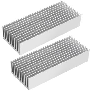 Aluminum Heatsink 100 x 40 x 20mm/ 3.94x1.57x0.79 inch Heat Sink Chipset Diffusion Cooling Fin Comb Heat Sinks Cooler for LED Peltier Thermal Module Tec1-12706 High Power Amplifi 1Pcs