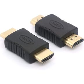 HDMI Coupler, HDMI Male to HDMI Male Straight in-line Coupler Adapter 19 Pin HDMI Connector for HDTV(2-Pack)