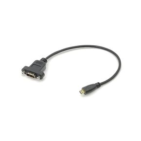 Panel Mount HDMI Female to Micro Male HDMI Digital Cameras Extension Cable Data Transfer Cable Adapter 0.3M (0.98ft