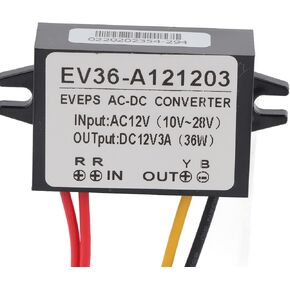 AC to DC Rectifier, AC10-28V DC12V, AC to DC Converter Suitable for Vehicle Screen, Surveillance Camera, Fan, Water Pump, Motor, Router (3A)