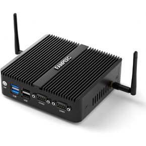 Fanless PC Industrial Mini PC N100 8GB DDR4 128GB MSATA SSD Fanless Mini Computer Win 11 Pro, 2xHD+1xDP Triple Display, 2xGigabit LAN, 2xRS232 COM,WiFi5 BT4.2 Business