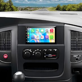 4+64 Android 13 Car Radio for 2002 2003 2004 2005 Dodge RAM 1500/2500/3500, 7 Inch IPS Touch Screen Car Stereo with Wireless Carplay&Android Auto,GPS, WiFi, Bluetooth,FM, Support OBD2/DVR/DPS