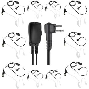 10Pack Bulk Acoustic Tube Earpiece Surveillance Ear Piece Headset Vox Ptt Mic for Motorola cp100 cls1410 gp300 cp200d bpr40 CLS 1110 1410 cp185 dlr1060 rdm2070d dlr1020 rmu2040 rdu4100 dtr700
