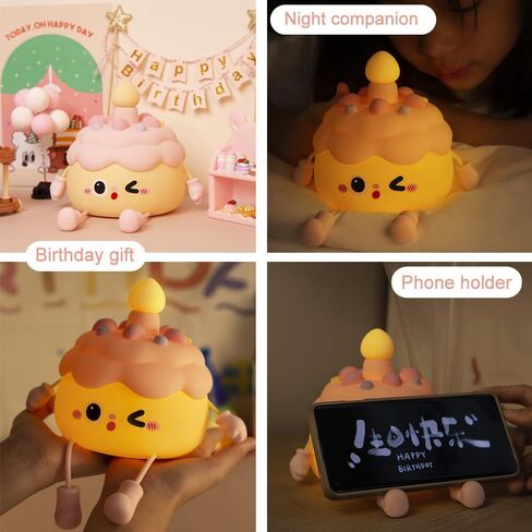 Avocado Night Light, Fruit Night Lamp for Kids Bedroom USB Rechargeable Lamps 3 Brightness Levels, Nursery Bedside Delay-Off Nightlight for Baby Toddler Boys Girls Birthday Christmas, Pink in Saudi Arabia
