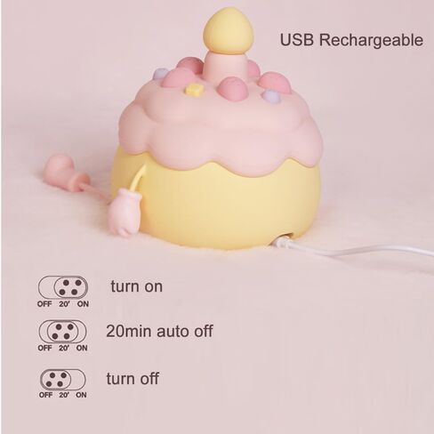 Avocado Night Light, Fruit Night Lamp for Kids Bedroom USB Rechargeable Lamps 3 Brightness Levels, Nursery Bedside Delay-Off Nightlight for Baby Toddler Boys Girls Birthday Christmas, Pink in Saudi Arabia