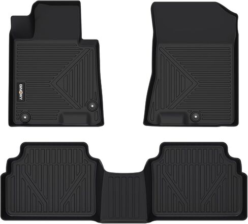 GINOWY-Floor Mats Cargo Liner for Kia K5 2021-2024 2025 (Only FWD Models) & for Hyundai Sonata 2020-2025, TPE All Weather 2024 K5 Car Floor Mats Set, 2024 Sonata Trunk Mat Anti-Slip Durable Black in Kuwait