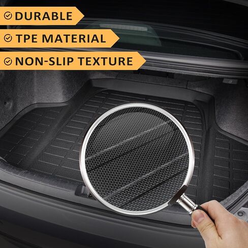 GINOWY-Floor Mats Cargo Liner for Kia K5 2021-2024 2025 (Only FWD Models) & for Hyundai Sonata 2020-2025, TPE All Weather 2024 K5 Car Floor Mats Set, 2024 Sonata Trunk Mat Anti-Slip Durable Black in Kuwait