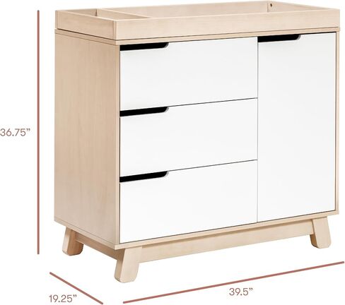 Babyletto Hudson 3-Drawer Changer Dresser with Removable Changing Tray in Forest Green, Greenguard Gold Certified in Kuwait