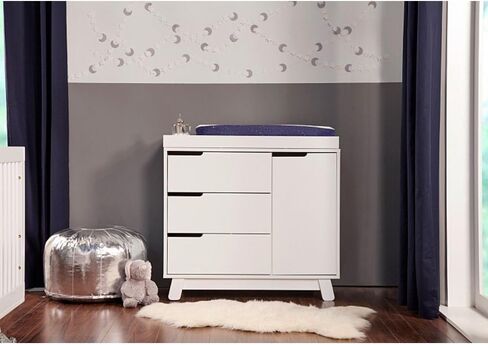 Babyletto Hudson 3-Drawer Changer Dresser with Removable Changing Tray in Forest Green, Greenguard Gold Certified in Kuwait